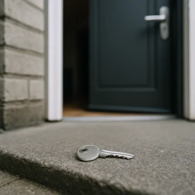 Sleutel binnen vergeten en buitengesloten situatie bij voordeur