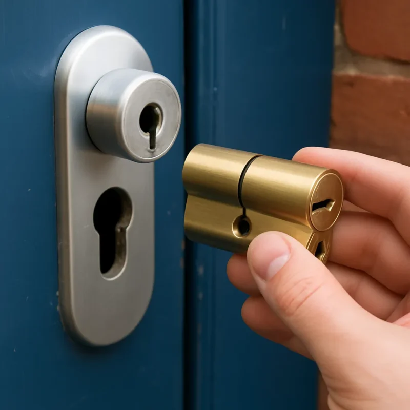 Cilinderslot wordt overdag gecontroleerd door een professionele slotenmaker