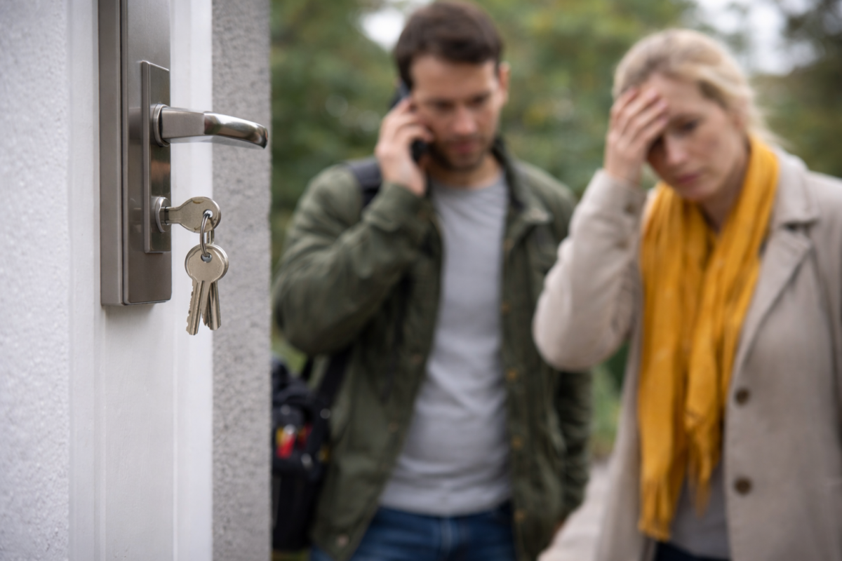 Sleutel vergeten in huis bij gesloten voordeur